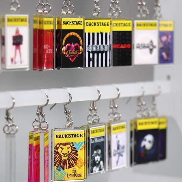 Broadway BACKSTAGE Playbill Replica Earrings