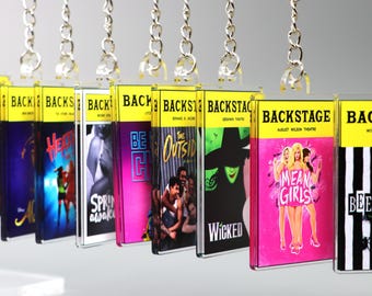 Broadway BACKSTAGE Playbill Replica Keychains