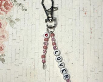 Taylor Swift Lover inspired beaded keychain for backpacks, purses, etc.