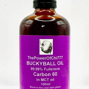 Carbone 60 dans de l'huile MCT 100 ml, 99,99 % de fullerène 67 mg/100 ml