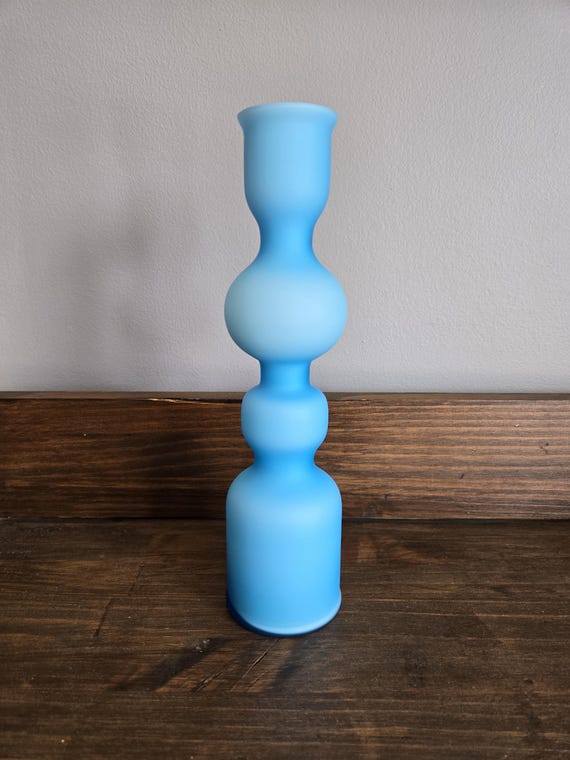 保管品　レトロ　carlo moretti　ブルーガラス　工芸品　高さ約25㎝ 保管品 レトロ carlo moretti ブルーガラス 工芸品 高さ約25