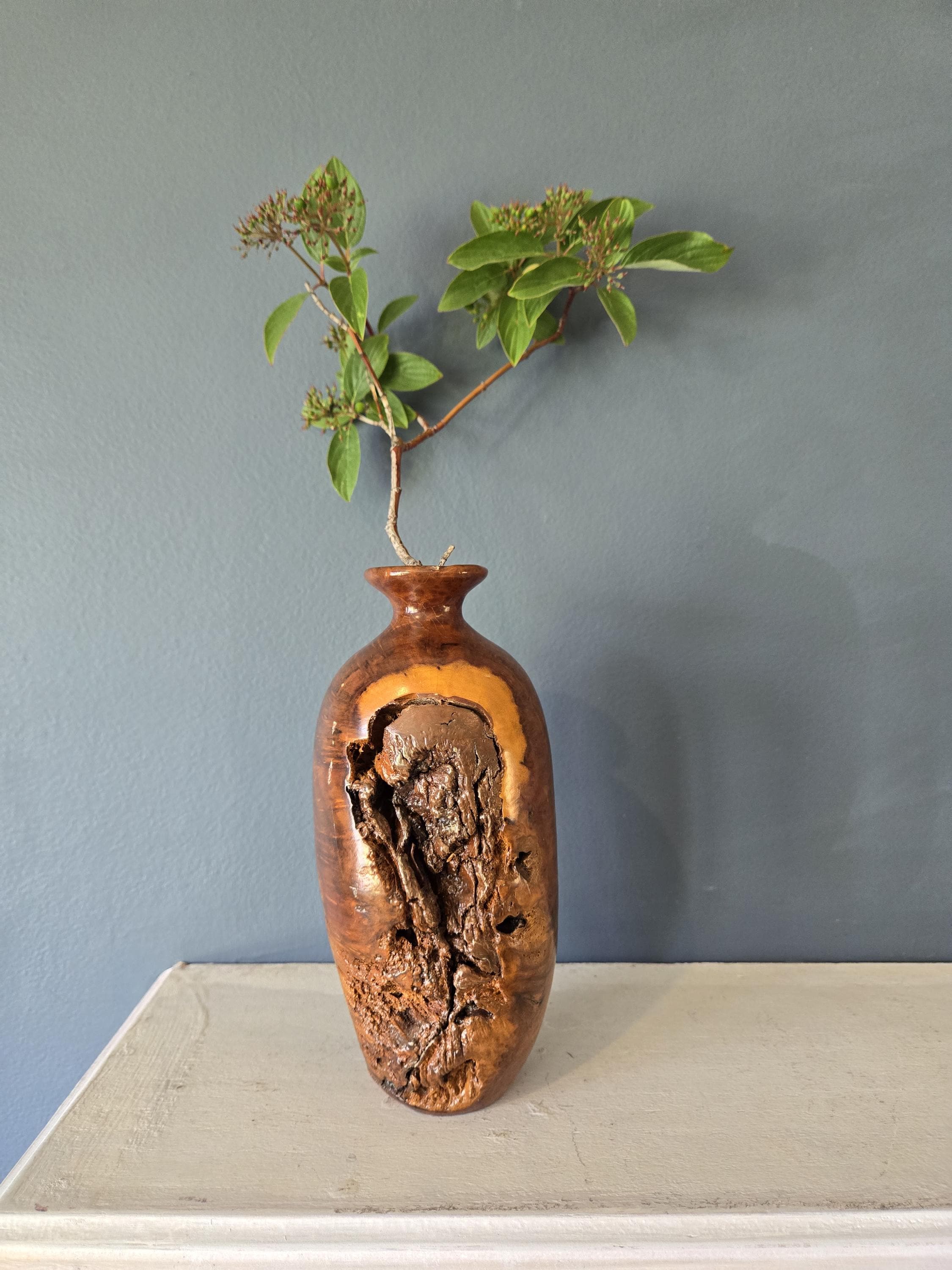 B246s 萬古焼　菊透し掛花入　骨董品 Vintage Burl Vase - Etsy