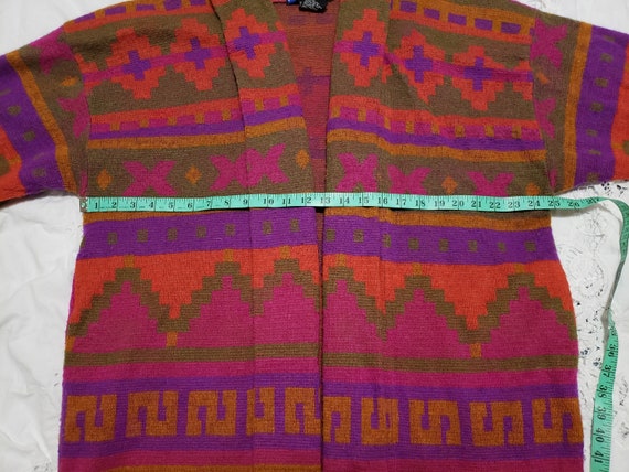 IB Diffusion Colorful Aztec Pattern Long Cardigan… - image 9