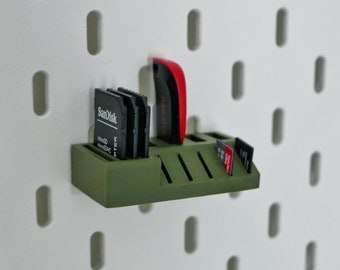 Ikea Skadis SD-Karten- und USB-Halter | 3D Gedruckter Pegboard Organizer | Großbritanien