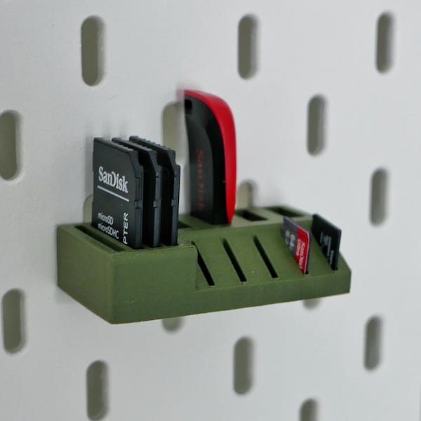 Ikea SKADIS SD Card and USB Holder | Pegboard Organiser