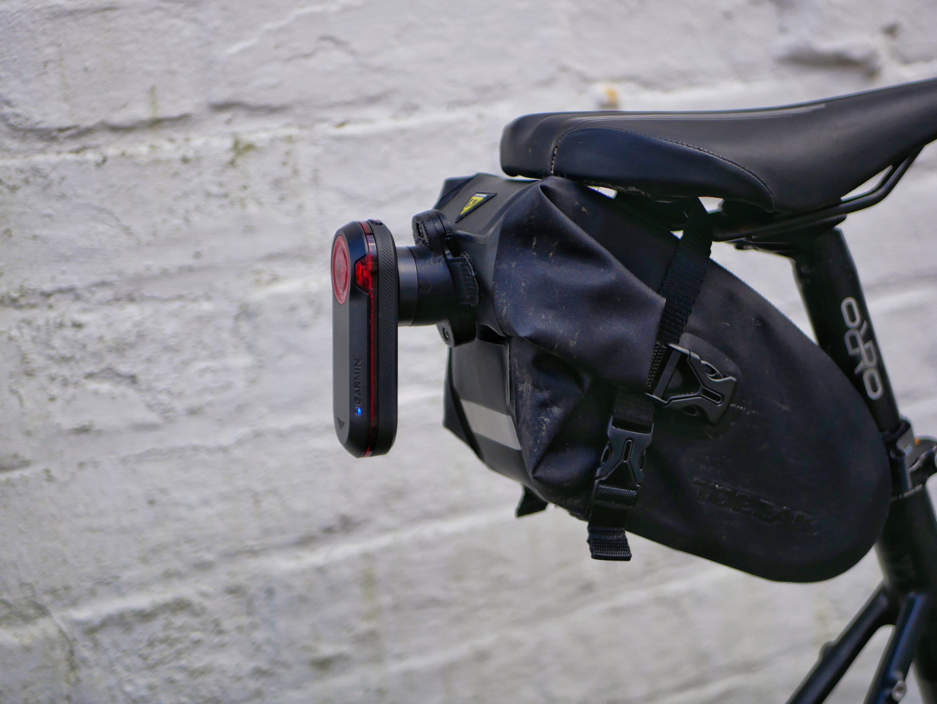 Garmin Varia Radar Saddle Bag Mount Clamps to Saddle Bags Garmin Varia