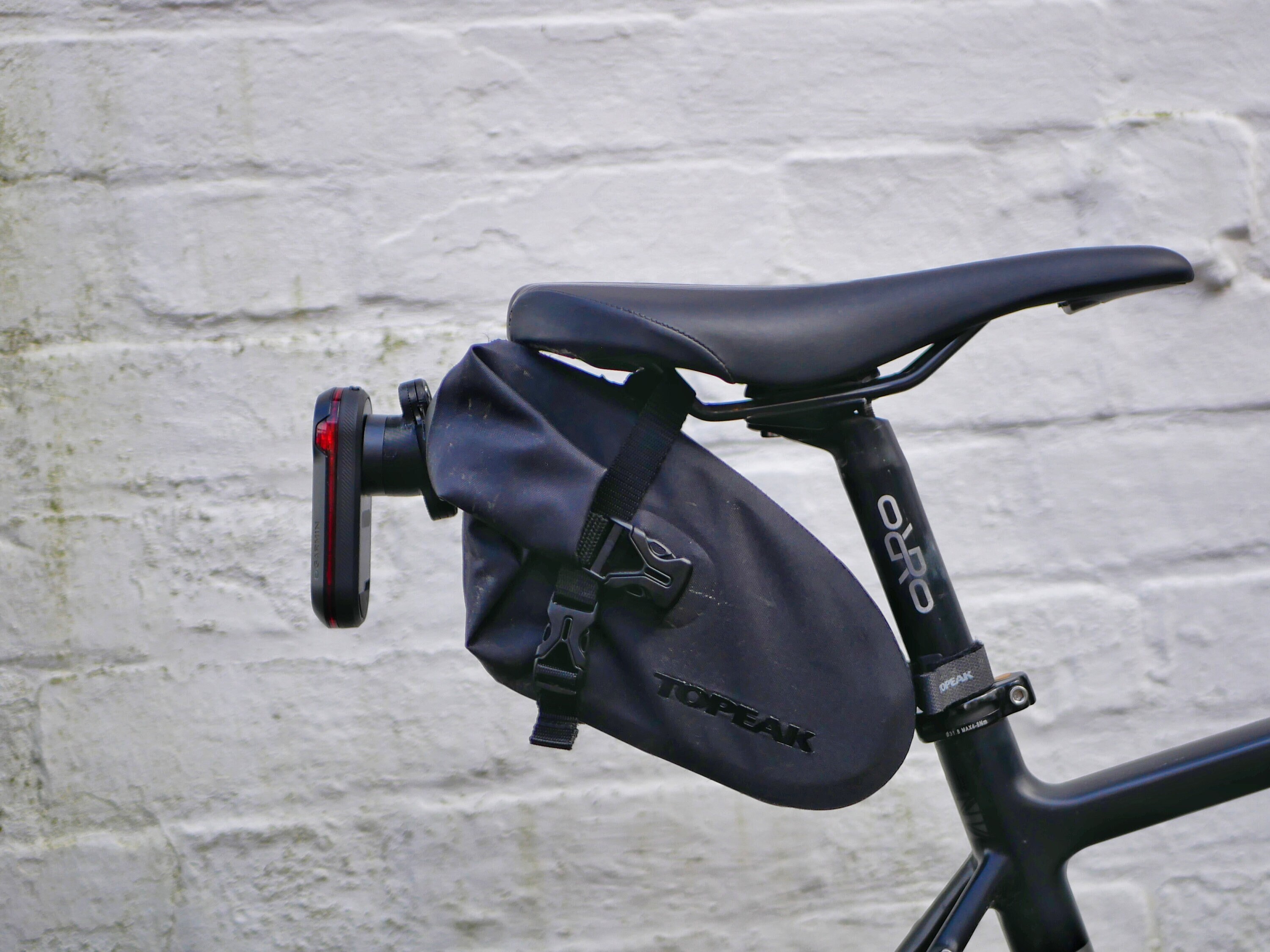 Garmin Varia Radar Saddle Bag Mount Clamps to Saddle Bags Garmin Varia