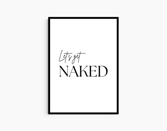 Get Naked Bathroom Printable Digital Print Funny Bedroom Etsy