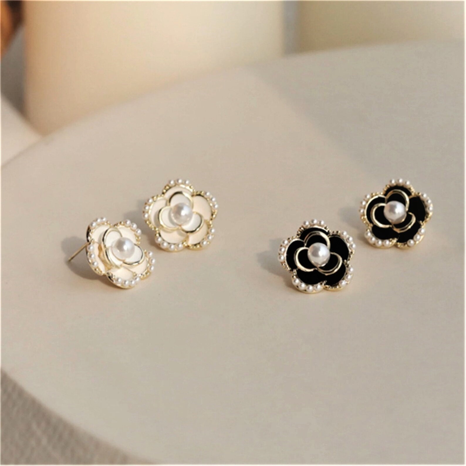 Camellia Pearl Pendant Earrings for Women Luxury Brand Design Cc Style  Party Wedding Jewelry Gift Earrings for Women 2022 Trend - AliExpress
