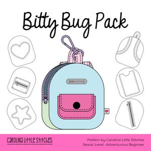 Mini Backpack Sewing Pattern - Bitty Bug Pack by Carolina Little Stitches