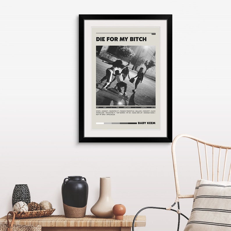 Die for My Bitch Retro Album Poster Print Baby Keem Retro Etsy