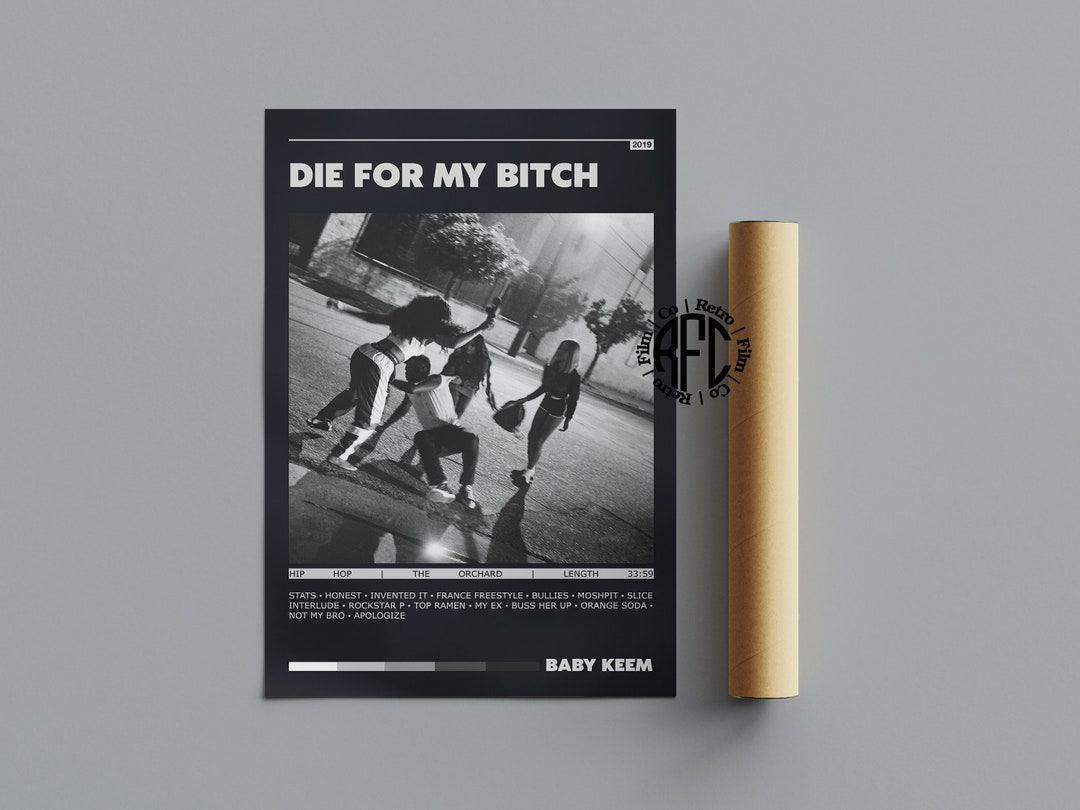 Die for My Bitch Retro Album Poster Print Baby Keem Retro Etsy