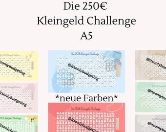 A5 250 euro small change challenge // envelope method // savings challenge