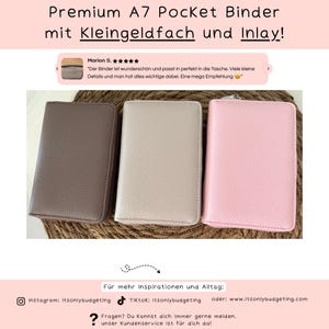A7 Premium Pocket Binder WITH CHANGE COMPARTMENT and Inlay (Privacy Screen) *NEW* /Envelope Method/Budgeting/Saving