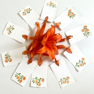 10 étiquettes peintes à la main uniques pour cadeaux, cartes de visite.