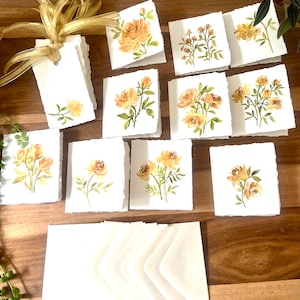10 mini cartes de remerciement, cartes de correspondance rose - Idéal pour offrir