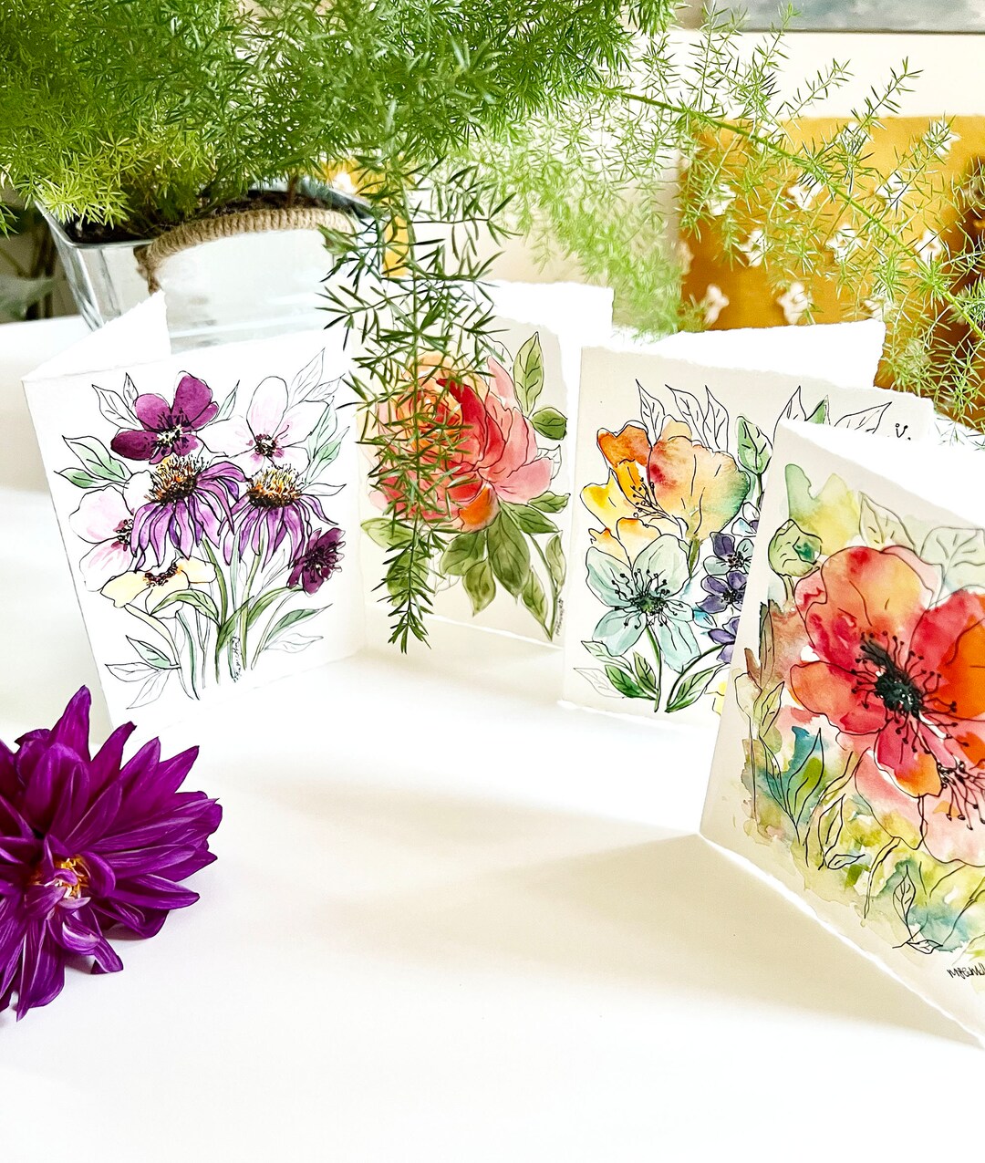 Deux Aquarelles Originales Par Gavarni