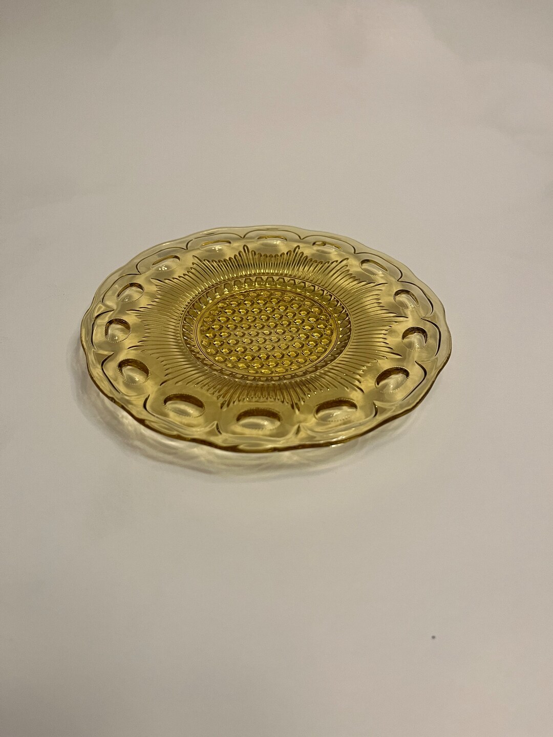 Vintage Manhattan Amber Dessert/bread and Butter Plate Set of Etsy