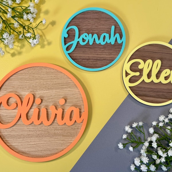 Bedroom Door Sign | Personalised Wood Door Name Sign for Kids Bedroom Accessories Name Plaque Door Sign Kids Bookshelf Teen Gift Wooden Sign