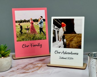 Personalised Photo Print Plaque with Stand | Personalised Photo Frame with Custom Message Ideal Couple Gift for Her Best Friend Gift for Him