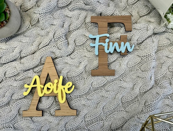 Bedroom Door Sign | Personalised Letter & Name Sign Kids Door Sign for Bedroom Accessories Wooden Name Sign Wall Decor Teen Gift Name Plaque