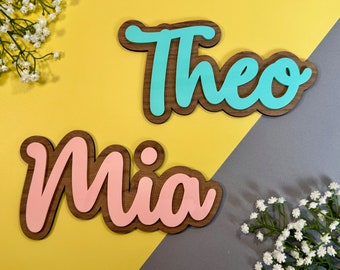 Bedroom Door Sign Nursery Name Sign | Kids Wall Decal Wooden Name Sign for Nursery Decor Kids Bedroom Accessories Funky Wall Art Wall Sign