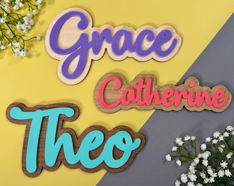 Bedroom Door Sign or Wall Sign Personalised Sign Wood & Acrylic Door Name Sign for Kids Bedroom Accessories Teen Name Plaque Funky Wall Art