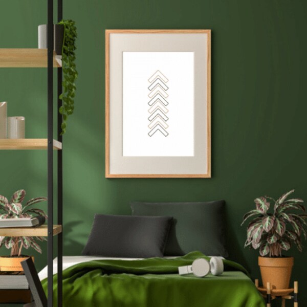 Grey Chevron Frame - Etsy