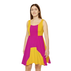Custom Summer Dress: Polyester Spandex Blend, Asymmetrical Skirt