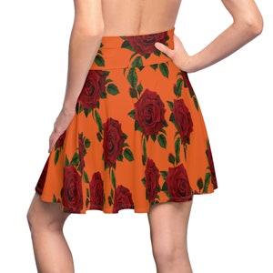Rosen Print Skater Rock : Vielseitiger Fit AOP Rock