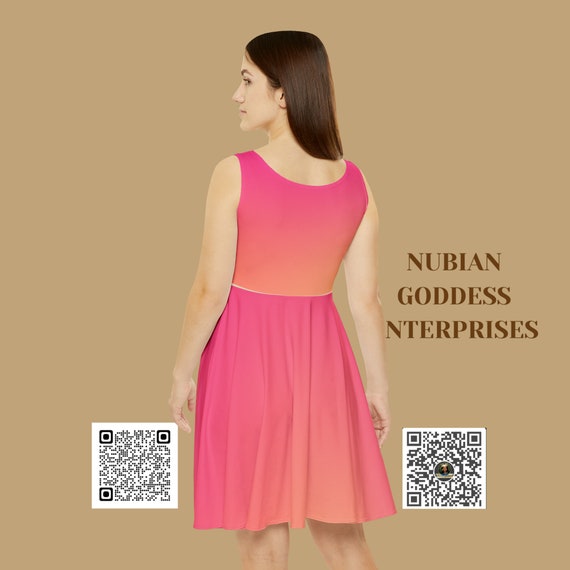 custom print skater dress Custom Skater Dress: All-Over Print Polyester Spandex Blend