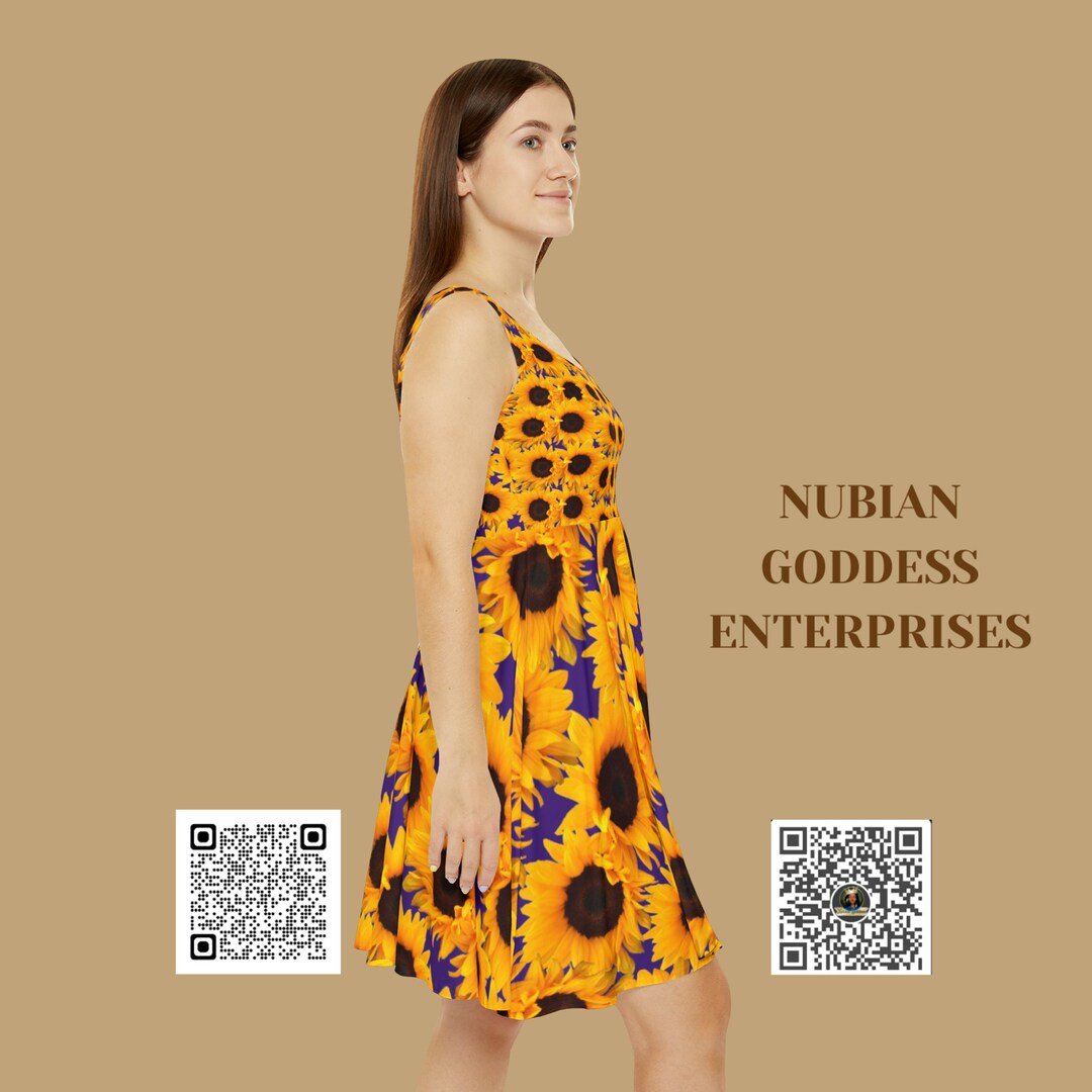 Denim Trim Sunflower Dress