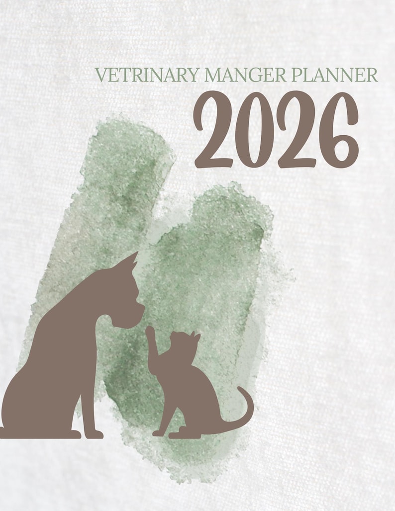 Veterinary Manager Yearly Planner: 34-Page Template (Digital Download) image 5
