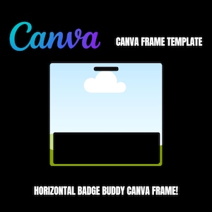 Horizontal Badge Buddy Digital Canva Frame