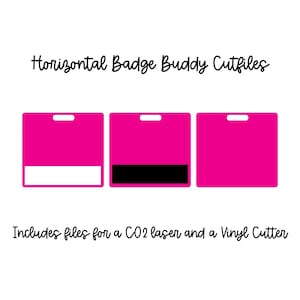 Horizontal Badge Buddy SVG cut file for Vinyl and Laser Cutter