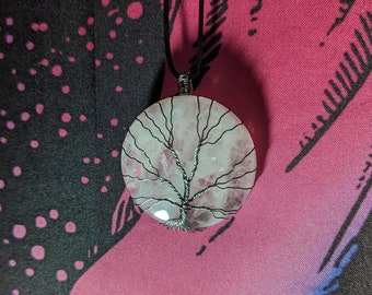 Clear Quartz Tree of life pendant