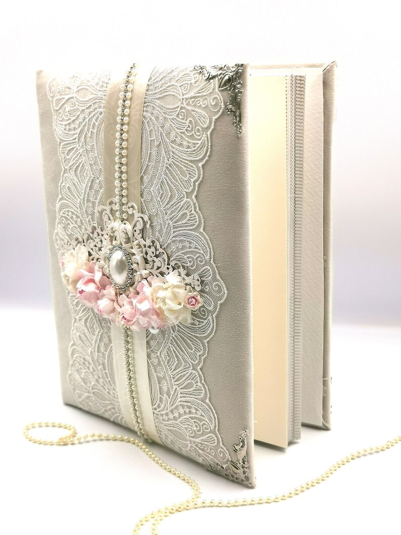 Pearl White Photo Album Slipin Photo Album Handmade Album Etsy