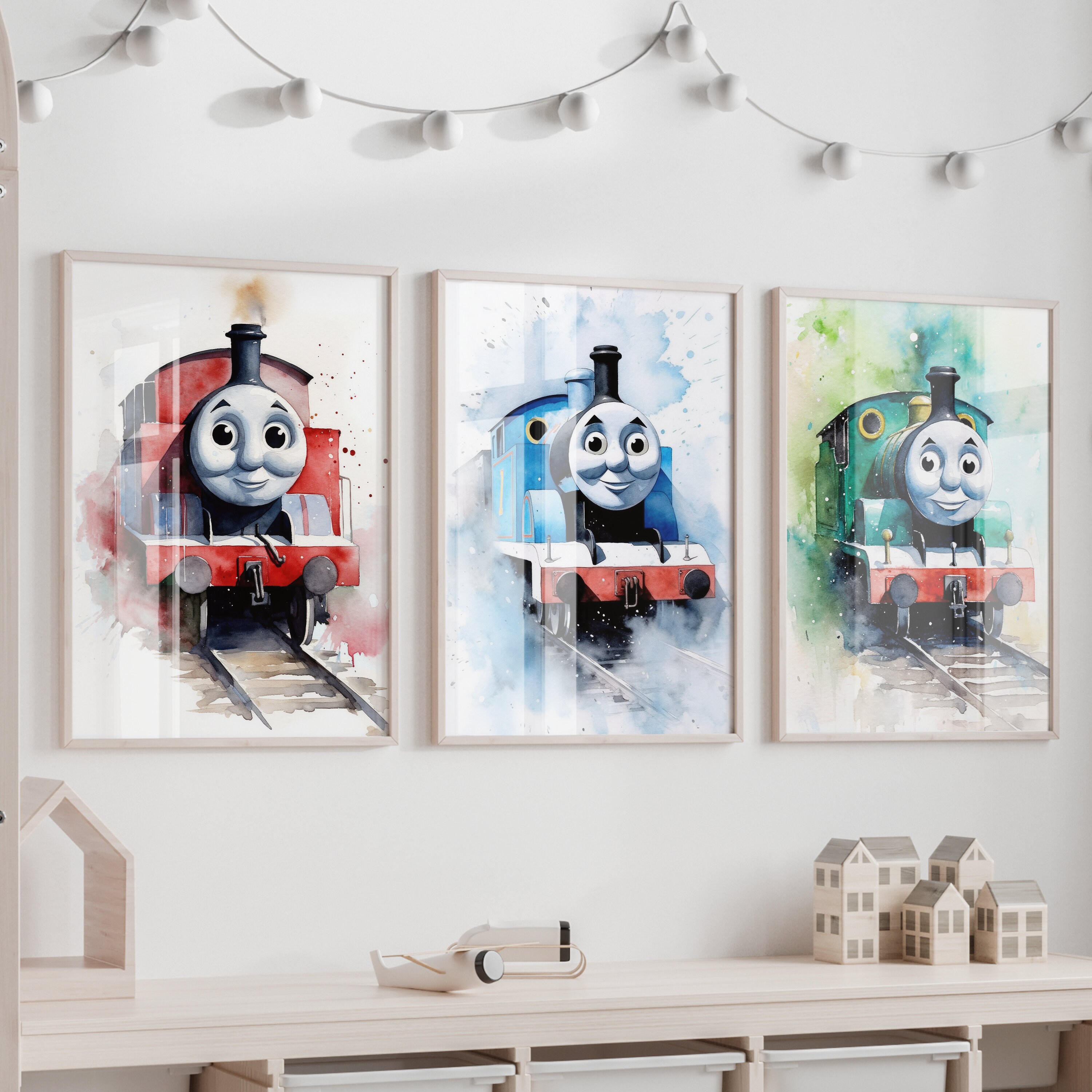 Thomas and Friends Watercolor Art Print Train Wall Art Thomas and ...