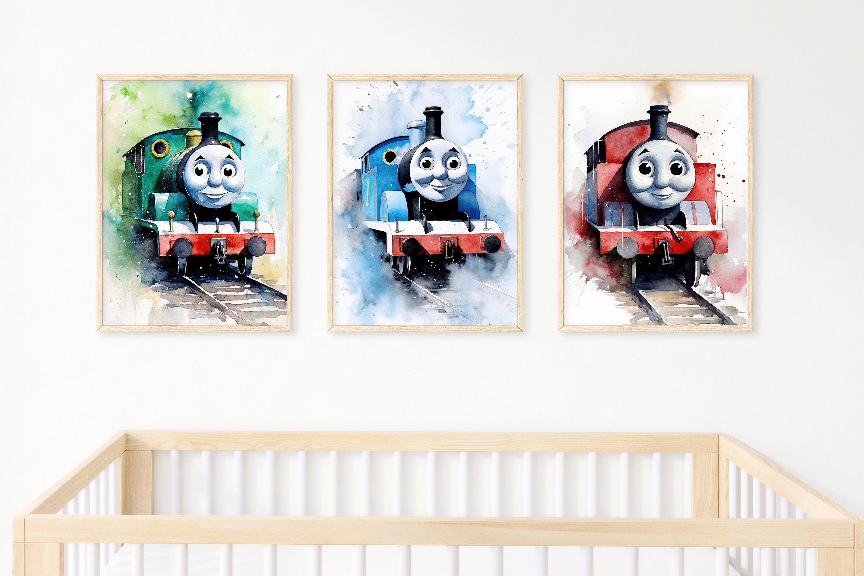 Thomas and Friends Watercolor Art Print Train Wall Art Thomas and ...