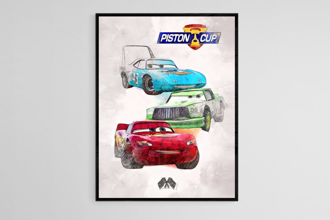 Lightning Mcqueen Wall Art LIGHTNING MCQUEEN Portrait Etsy
