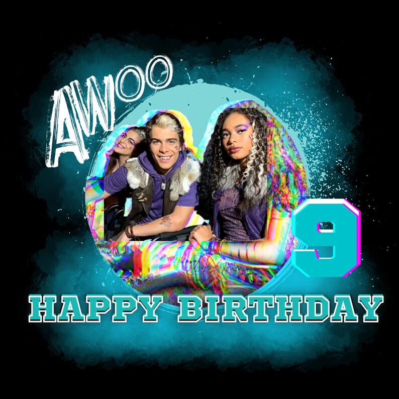 EDITABLE DIGITAL DOWNLOAD Disney Zombies 2 Cake Topper Etsy