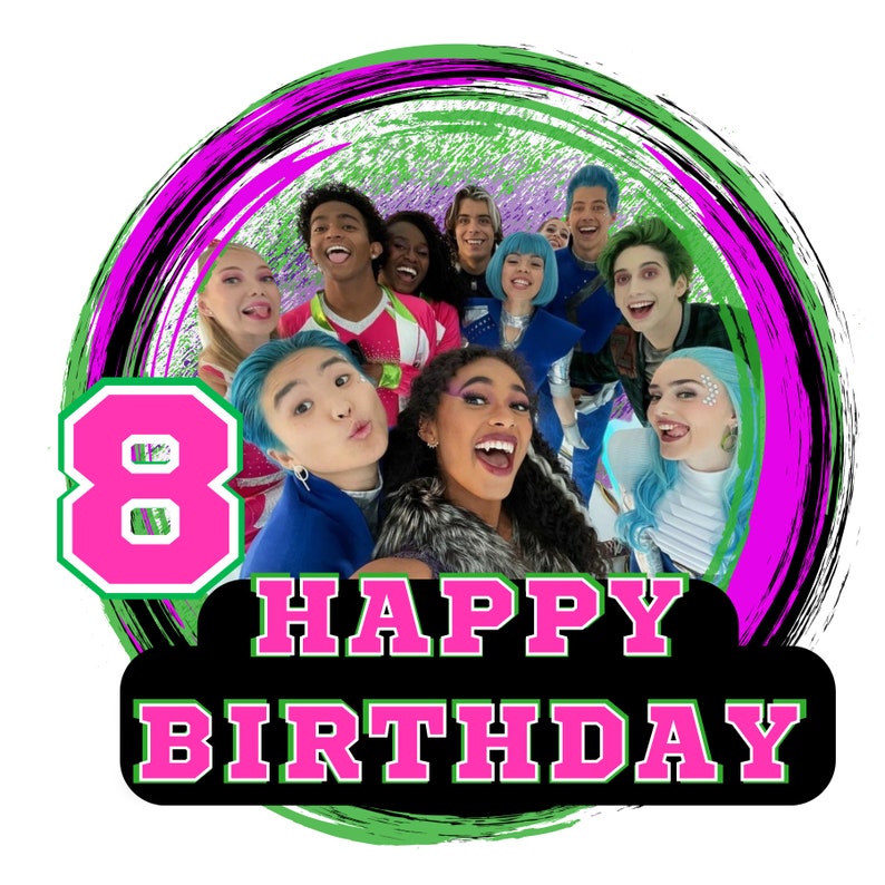 EDITABLE DIGITAL DOWNLOAD Disney Zombies Cake Toppers Etsy