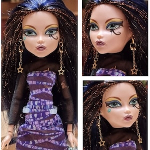 Earrings for dolls, earrings for Barbie, Poppy dolls, Monster High jewelry, Doll jewelry, Jewelry for dolls