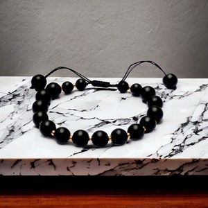 Anxiety Calming Bracelet: Healing Crystal Zen Jewelry, Mens Womens Macrame