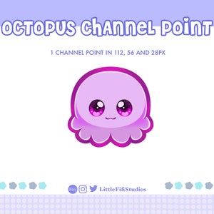 Octopus Channel Points for Twitch, Channel Points for Twitch, Custom Twitch Emotes, Octopus Emotes