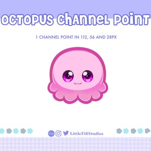 Octopus Channel Points for Twitch, Channel Points for Twitch, Custom Twitch Emotes, Octopus Emotes