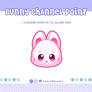 Bunny Channel Points for Twitch, Channel Points for Twitch, Custom Twitch Emotes, Bunny Emotes