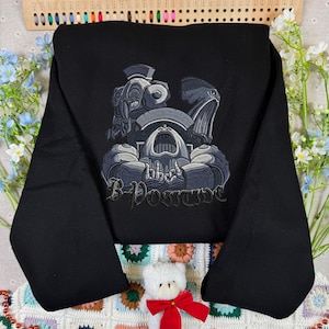 Embroidered B-Positive Space King Sweatshirt, Captain Psycho-Warrior Hoodie, Flashgitz Parody, Grimdark Gamer Gift.