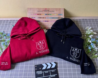 Sector 45 Embroidered Hoodie, Warner Inspired Bookish Sweatshirt, Shatter Me Aesthetic BookTok Merch.