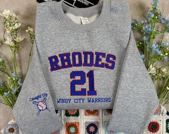 Sudadera bordada de Windy City Warriors, sudadera con capucha Rhodes 21 Hockey Romance, regalo literario para fanáticos de Liz Tomforde.
